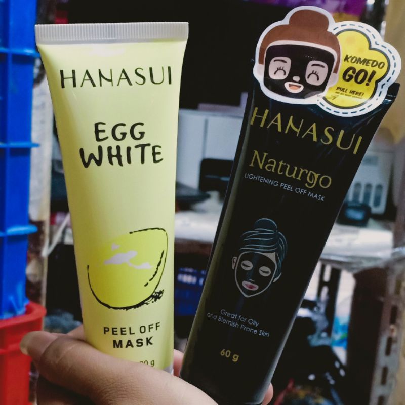 Paket Combo Hanasui ( Egg White + Naturgo Lightening Peel off )