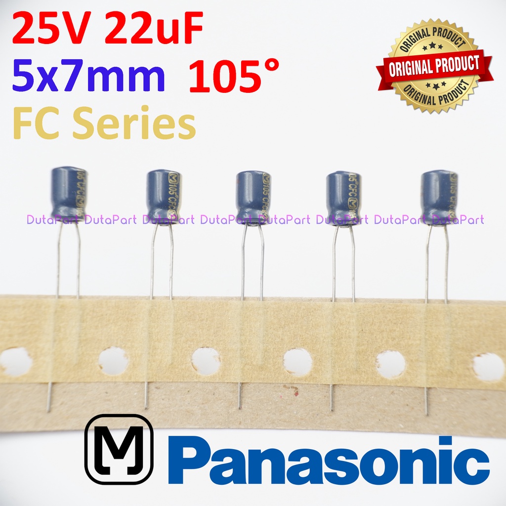 25V 22uF ORIGINAL PANASONIC FC Series Kapasitor Capasitor Elko Elco