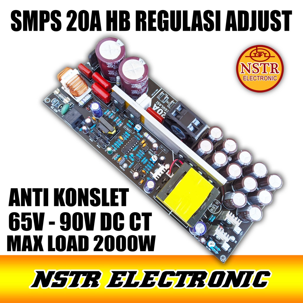 smps 20a hallbridge regulasi adjustable anti koslet