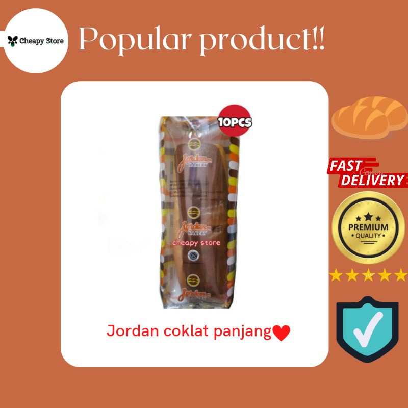 

Roti isi cokelat panjang isi 10pcs (Jordan Bakery)