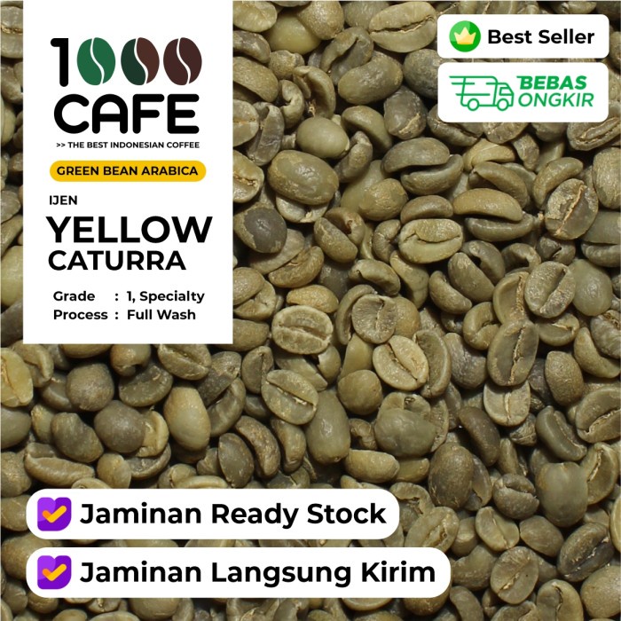 

TERMURAH [TERMURAH] GREEN BEAN ARABICA IJEN YELLOW CATTURA SPECIALTY - 1KG /KOPI RUBE/KOPI SLB/KOPI