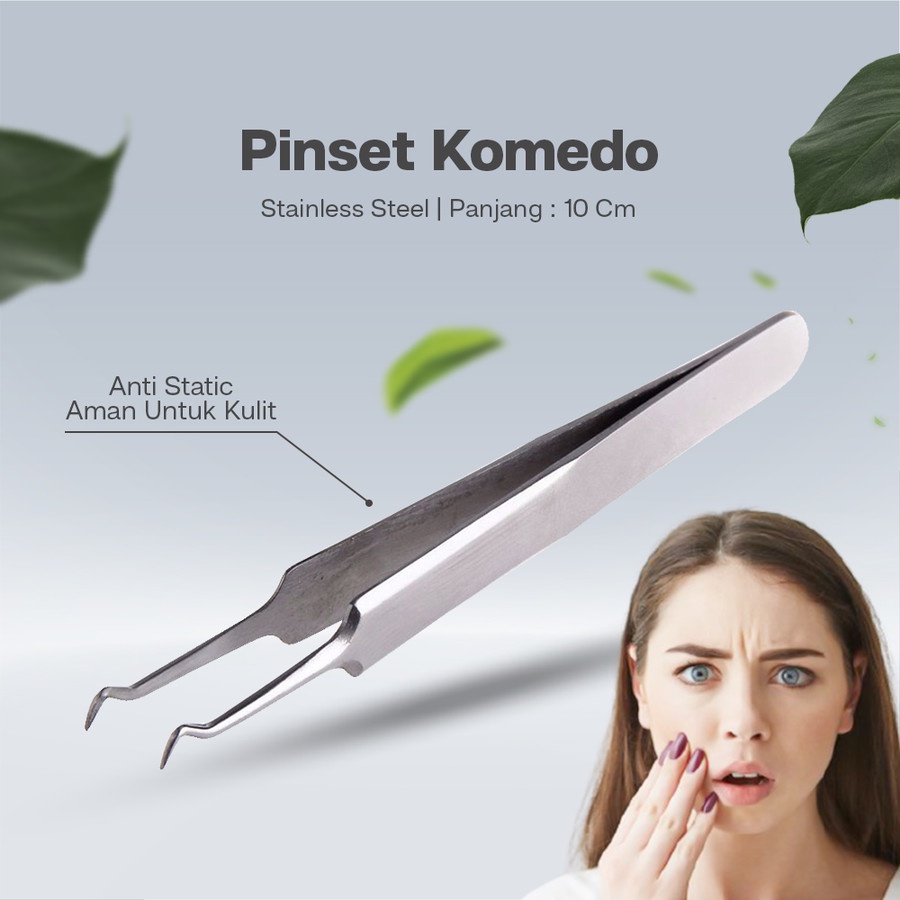 9 / 11 CM - 1 BUAH Acne Needle Tweezers Black Head Pimples Removal - Pinset Jerawat Komedo STAINLESS