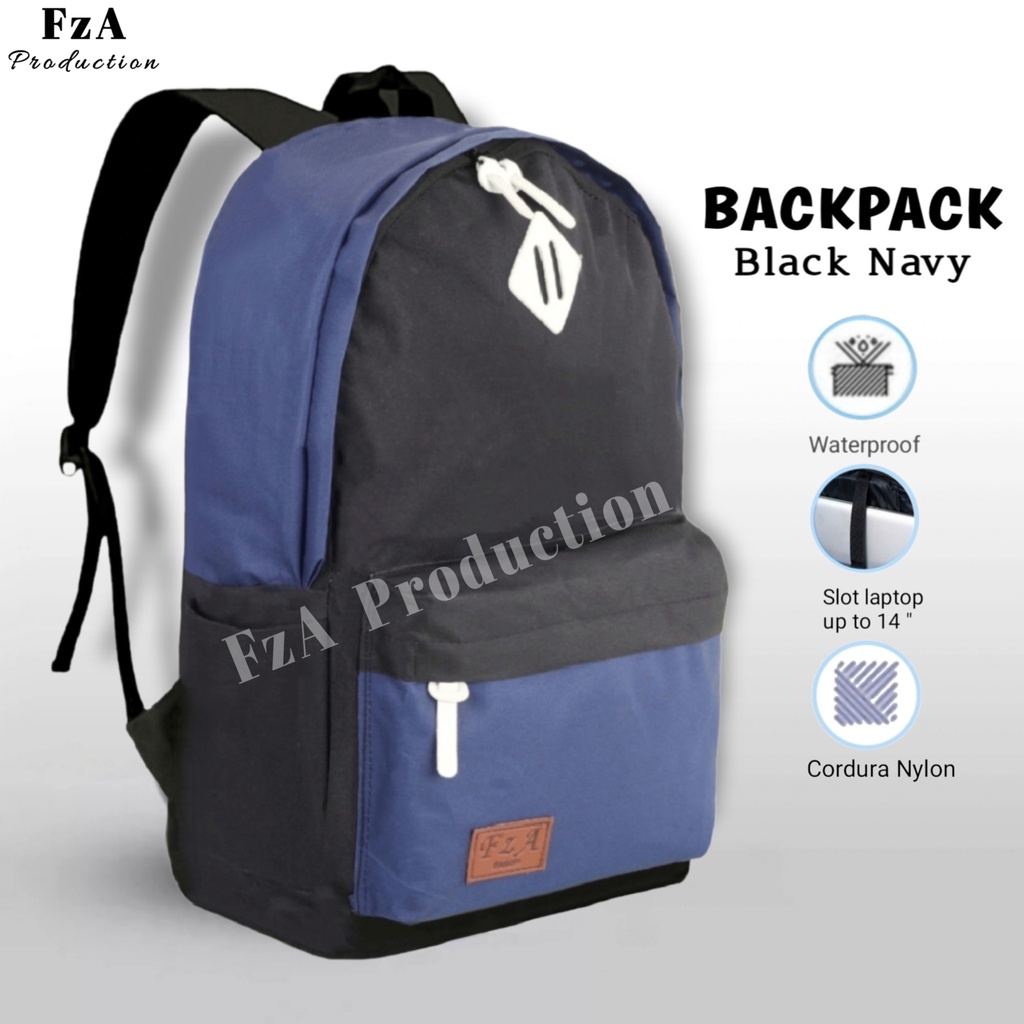 FzA Official - Tas Ransel Punggung Distro Casual Pria Wanita / Tas Ransel Laptop Backpack Original - BNQS