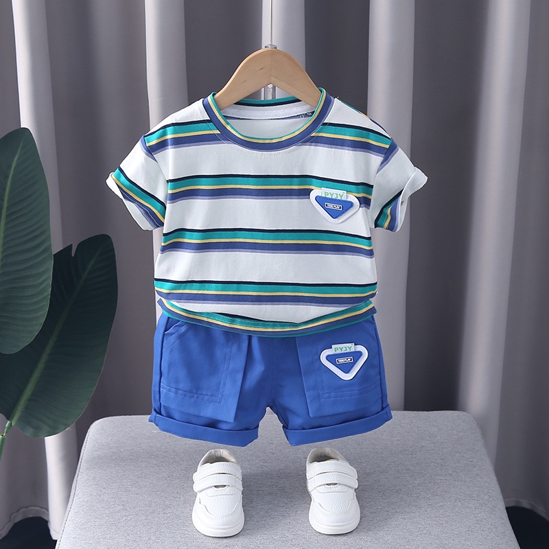 LittleAaron SET POYJOY SALUR EBV Setelan Bayi Laki-laki Lengan Pendek