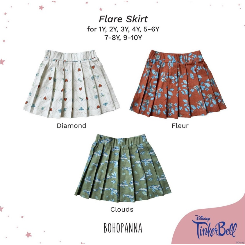 11.11 Sale AMBYAR Bohopanna FLARE SKIRT / ROK ANAK PEREMPUAN FASHION 1 - 10Y Disney CBKS