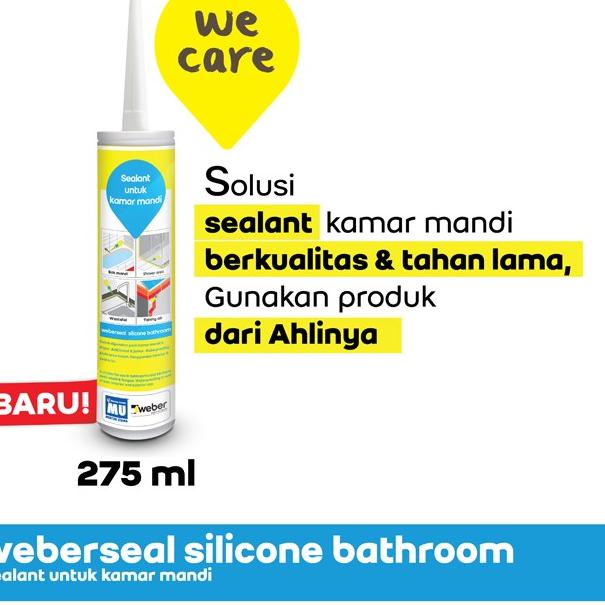 MU Weber Weberseal Silicone Bathroom Sealant untuk Kamar Mandi 275 ml - Transparant
