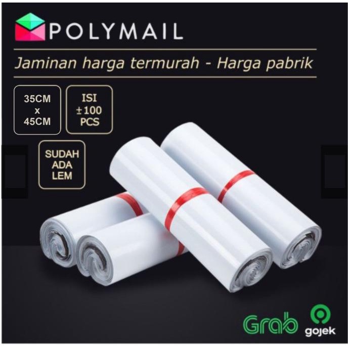 

Plastik Polymailer Glossy White Putih 35X45 cm