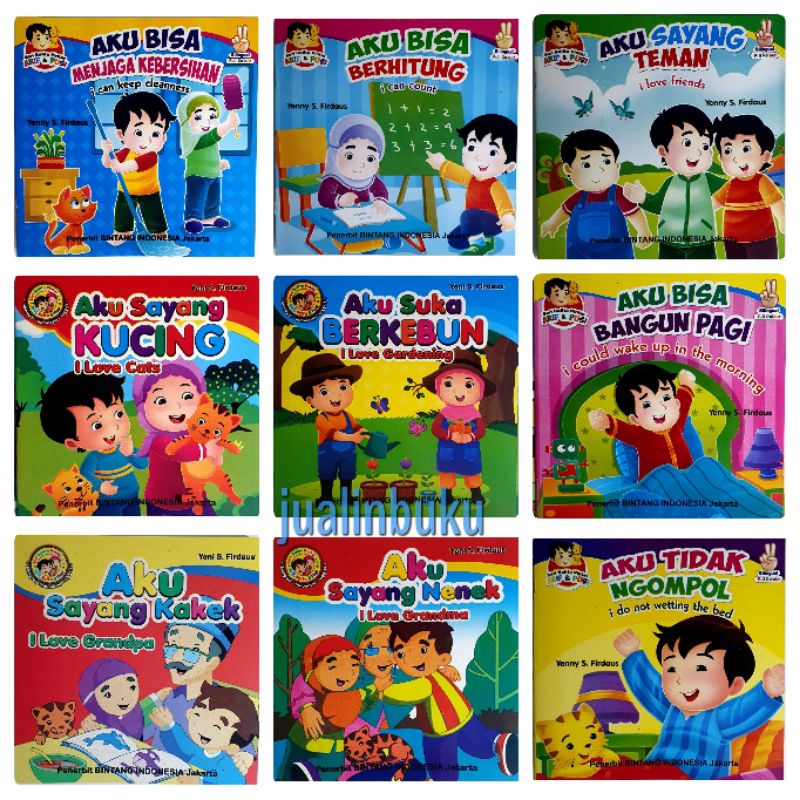 BUKU ANAK - Buku Cerita Bergambar Seri Balita Pintar Billingual HVS Full Color (BI)