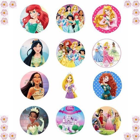 

CUPCAKE TOPPER CUSTOM KARAKTER PRINCESS DISNEY AENBAG TOPER KERTAS