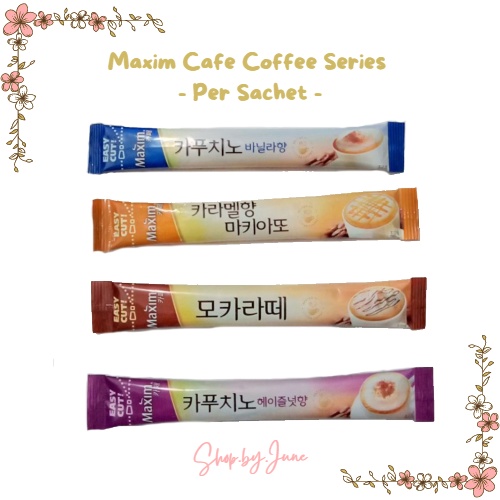 [1 Pc] Maxim Mocha Latte | Caramel Macchiato | Vanilla | Hazelnut Satuan / Ecer/ Per Sachet | Maxim Cafe Coffee Kopi Korea