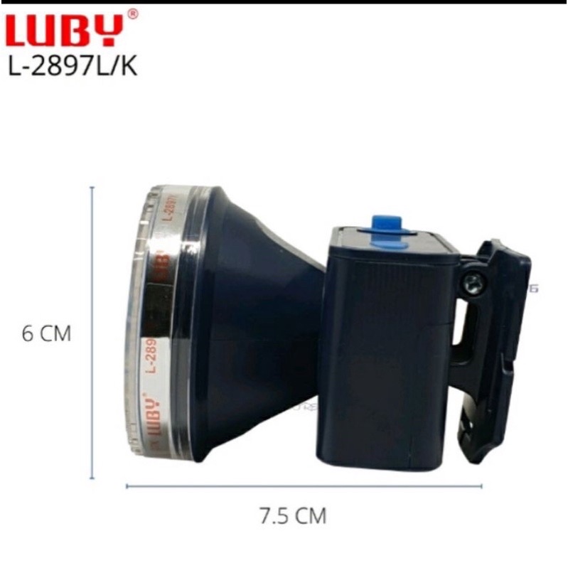 Luby L-2897L Lithium Senter Kepala L2897L 10W Tahan Hingga 18 Jam