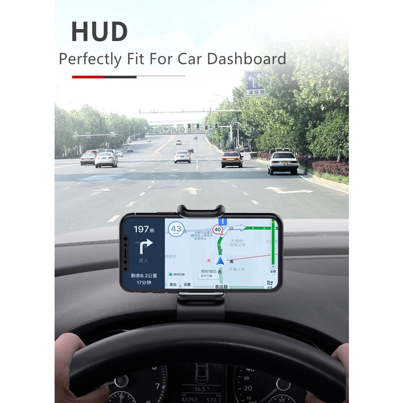 Holder HP Dashboard Mobil untuk pemandu GPS Efektif Cepat Ringkas Mudah Universal Dashboard Car Phone Holder Easy Clip Mount Stand GPS Display Bracket Car Holder Support For iPhone 8 X Samsung XiaoMi Universal Dashboard Mount Car Phone Holder Clip Stand