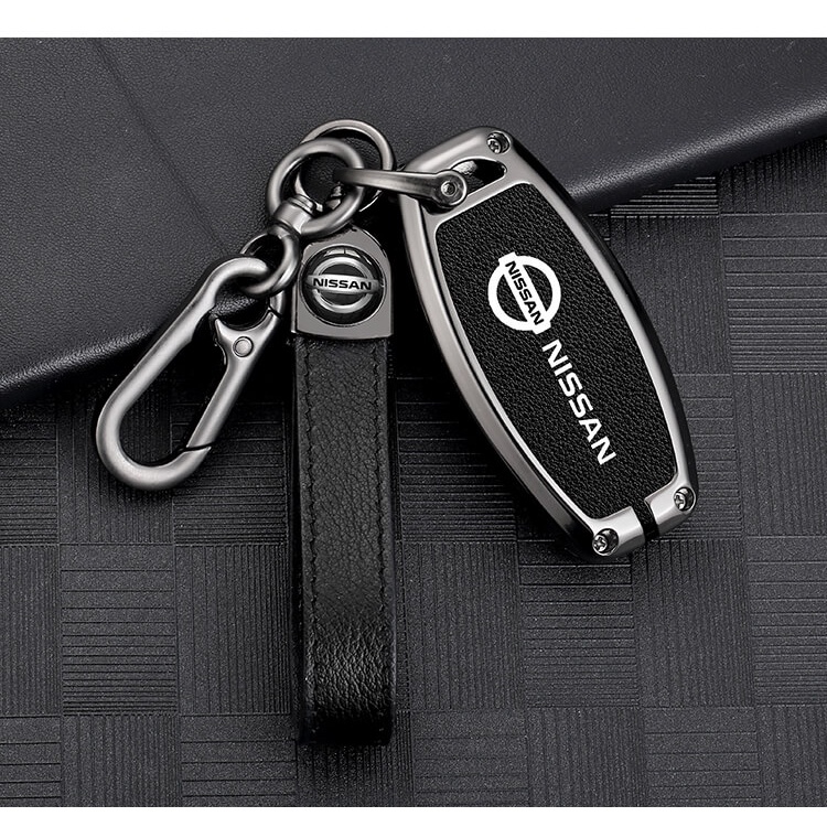 [Tersedia] Penutup Casing Kunci Mobil Bahan Kulit Zinc Alloy Untuk Nissan Almera Livina Sylphy Teana 4tombol Smart Remote key Fob