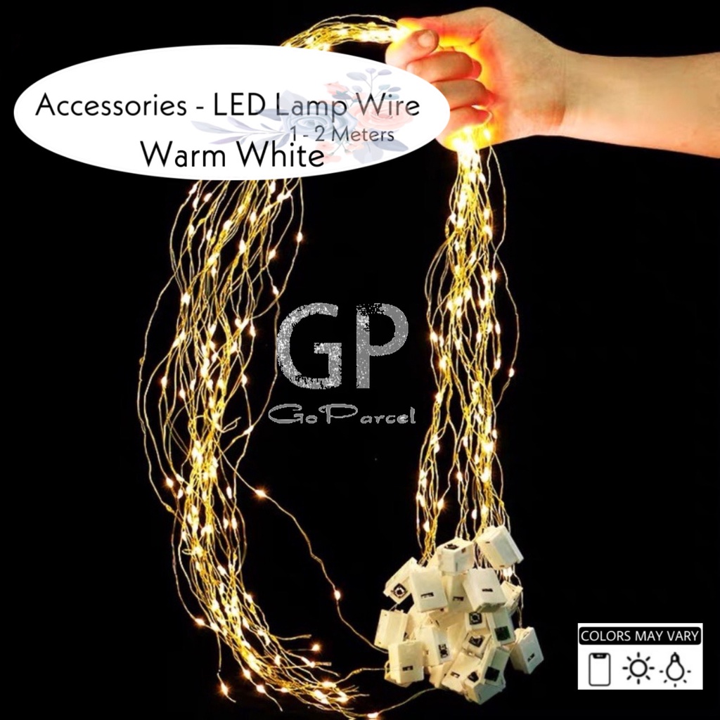 ( 2 Meter ) LAMPU LED HIAS TUMBLR - FREE BATERAI LAMPU KAWAT DEKORASI BOBO BALON PVC LAMPU TUMBLER BUNGA