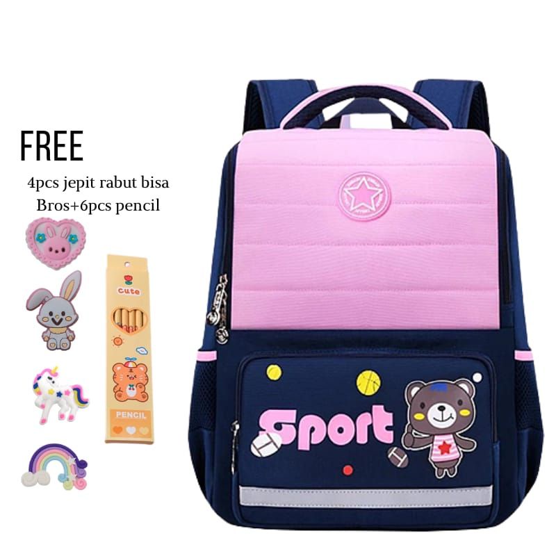 Tas Sekolah Anak SPORT BEAR2022/ Taskuliah/ Taspunggung/Tasgendong