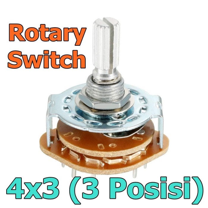 Rotary Switch 3 posisi 4x3 Saklar Selector Putar