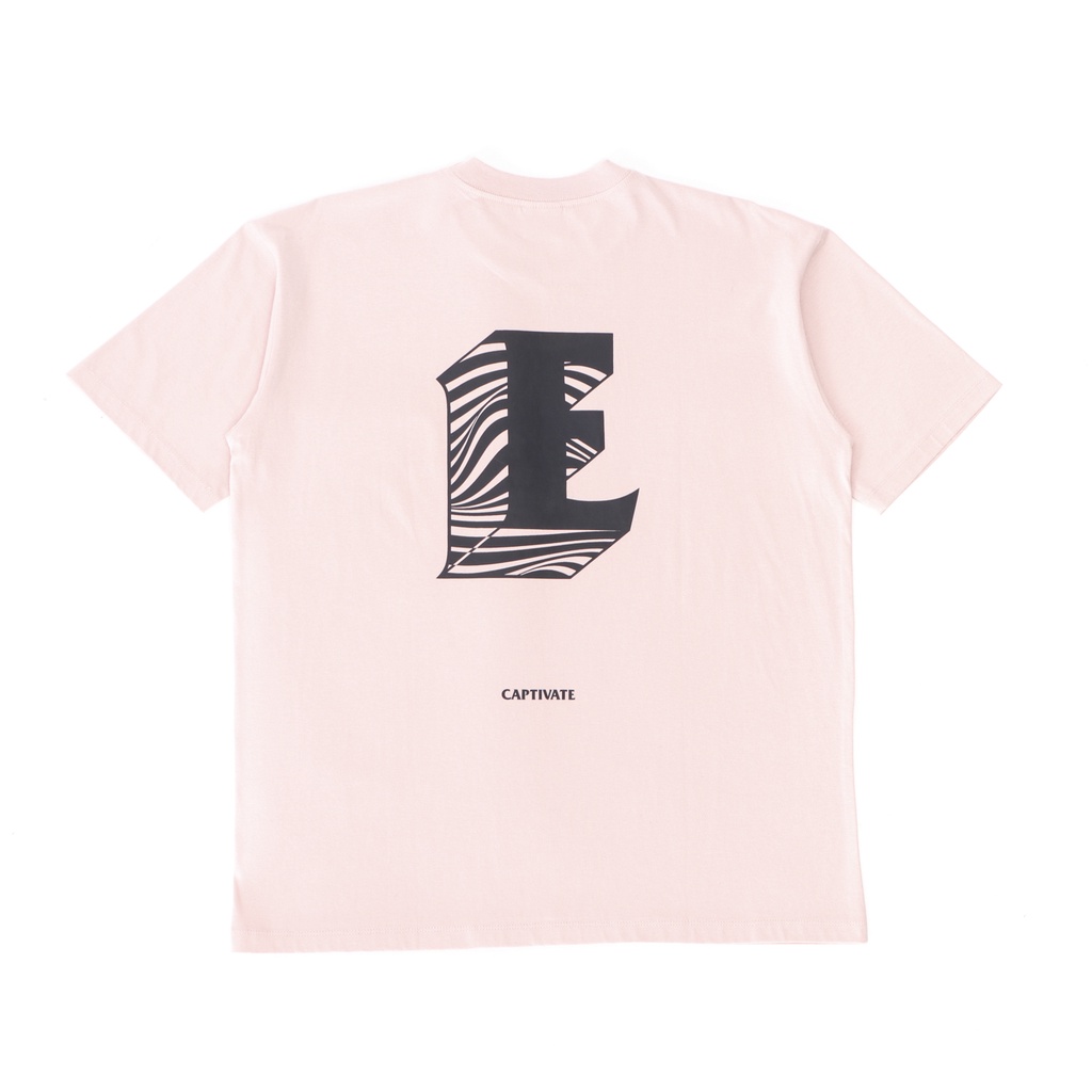 Captivate Kaos Pria T-shirt Pria E Capital Dusty Pink Heavy Cotton