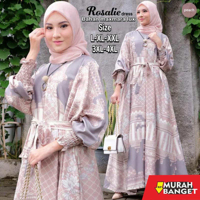 model gamis kombinasi polos terbaru 2022 GAMIS SUPER JUMBO ROSALIE DRESS // Gamis MAXMARA LUX IMPORT
