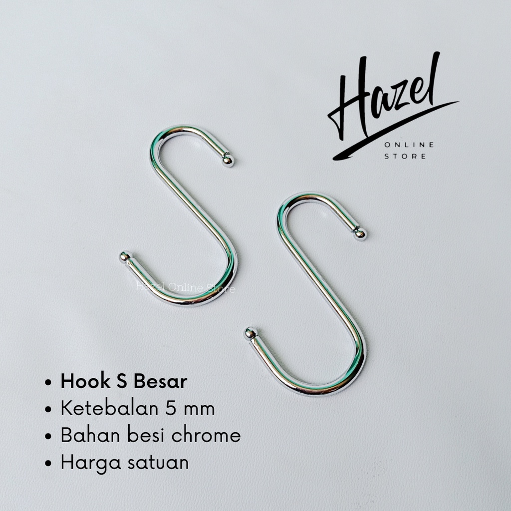 Hook S Besar Pengait Besi Cantolan Serbaguna Gantungan Hazel HS