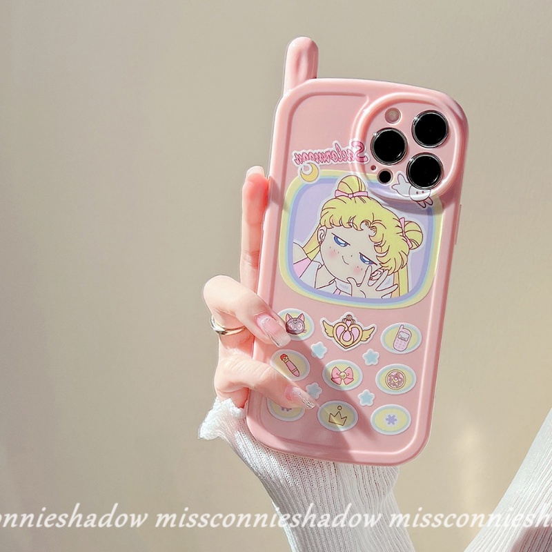 Soft Case Hp Gambar Sailor Moon Model Jepang / Retro Untuk IPhone 7 / 8plus / 11 / 12 / 13 / 14pro MAX / XR / X / XS MAX / SE