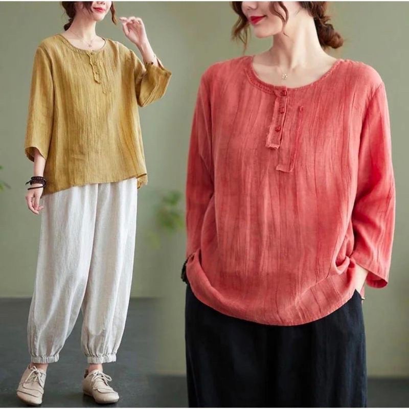 Pitaloka Blouse Lady Crush LD 120 Atasan Wanita Oversized Model Korea Busui Terbaru Masakini