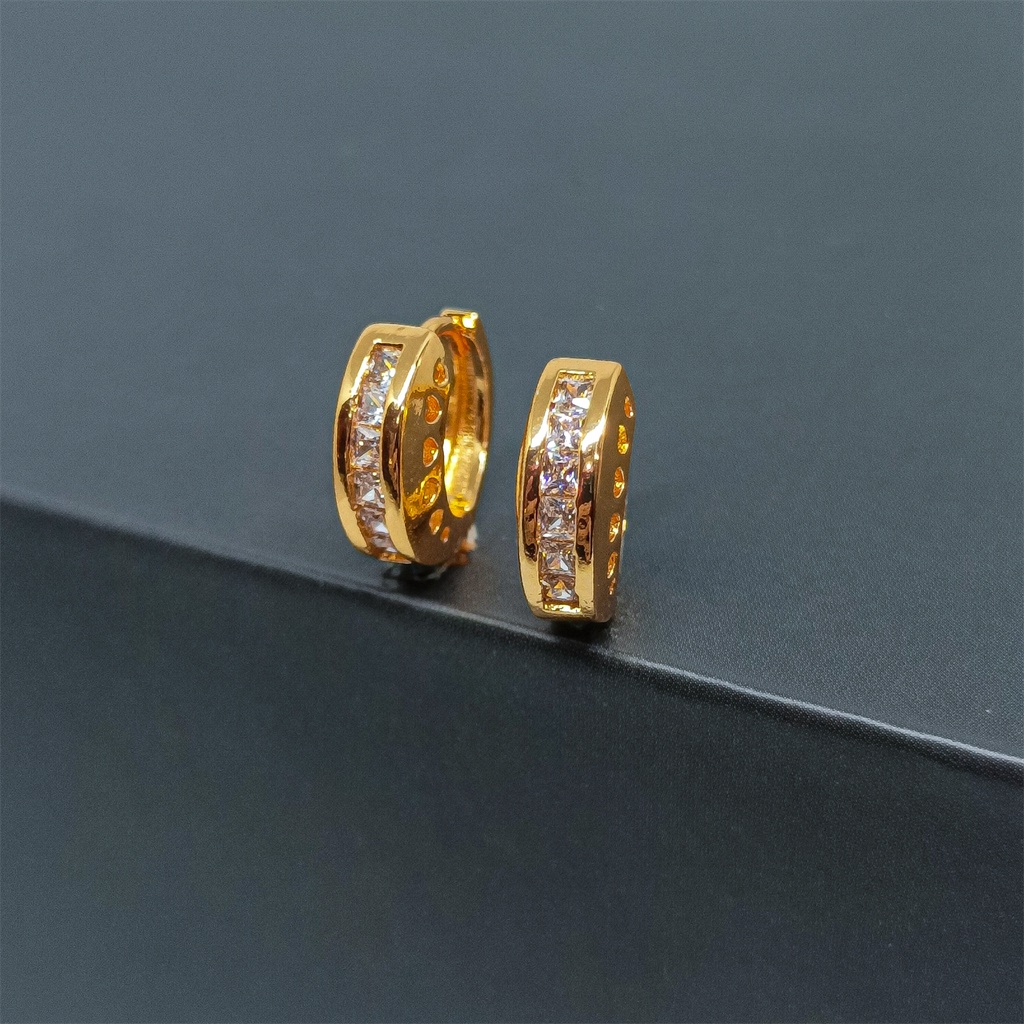 anting titanium wanita emas muda anti karat dewasa tusuk korea asli panjang dan luntur korea style JEWELRY COD