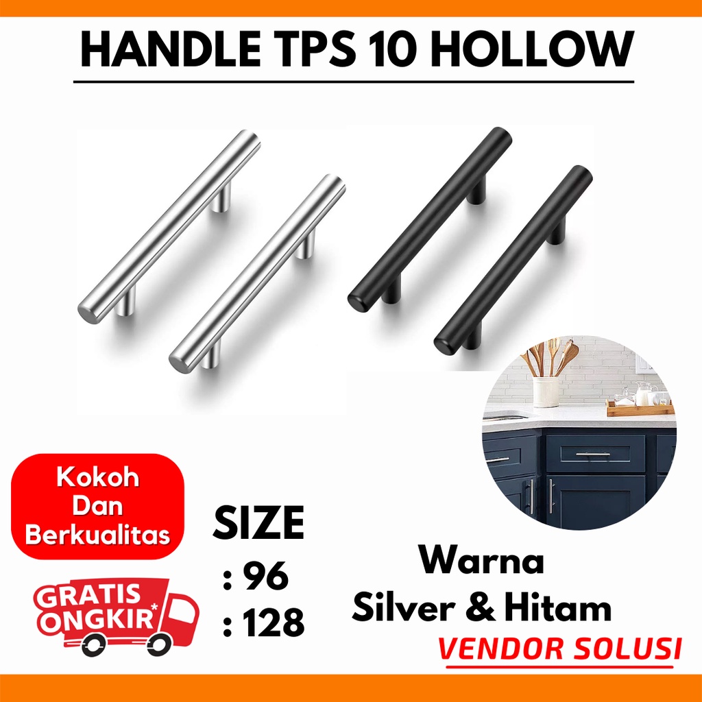 Jual Handle Tarikan Lemari Pipa Stainless Tps Hollow Anti Karat Chrome Ss Silver Ringan