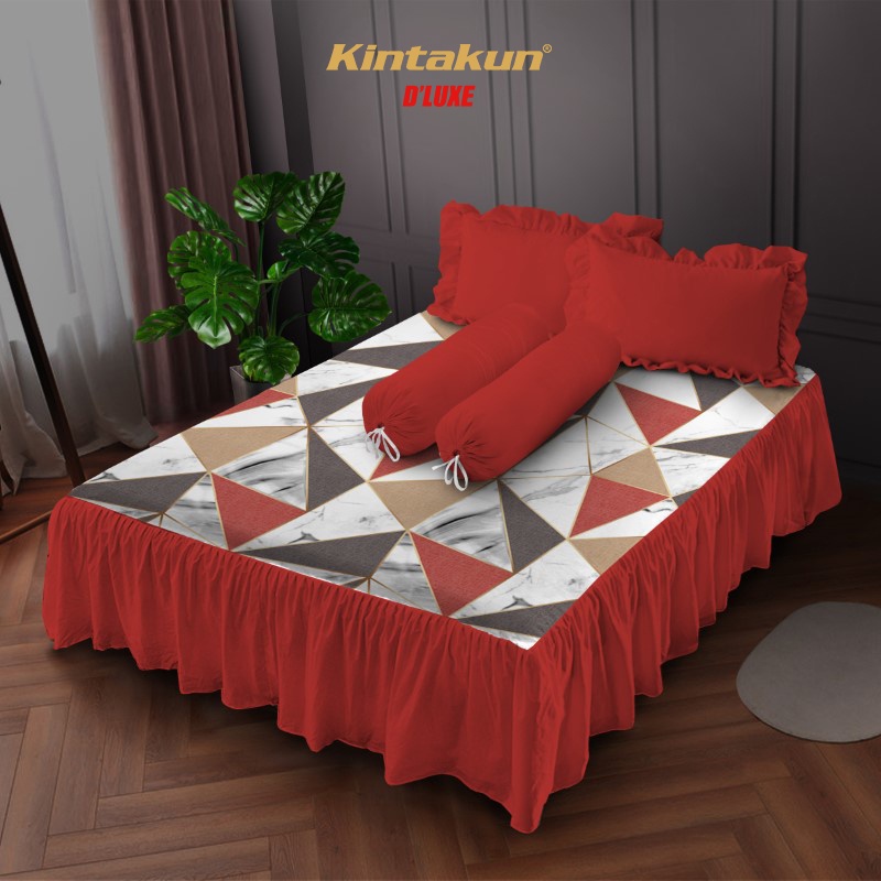 Kintakun Sprei Rumbai 160 Queen Minimalis Dluxe Nirmana Microfiber B2 39 cm (5in1)