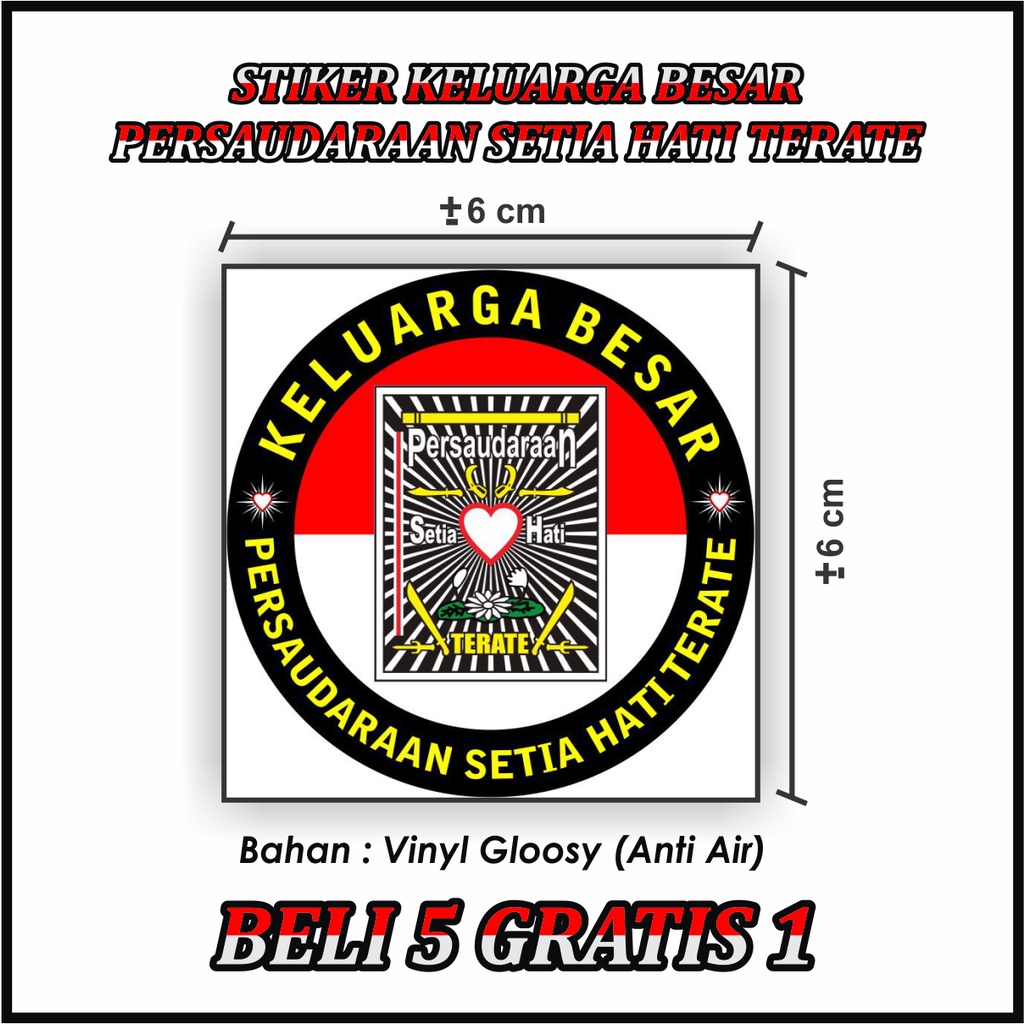 

STIKER KELUARGA BESAR PSHT LINGKARAN ANTI AIR