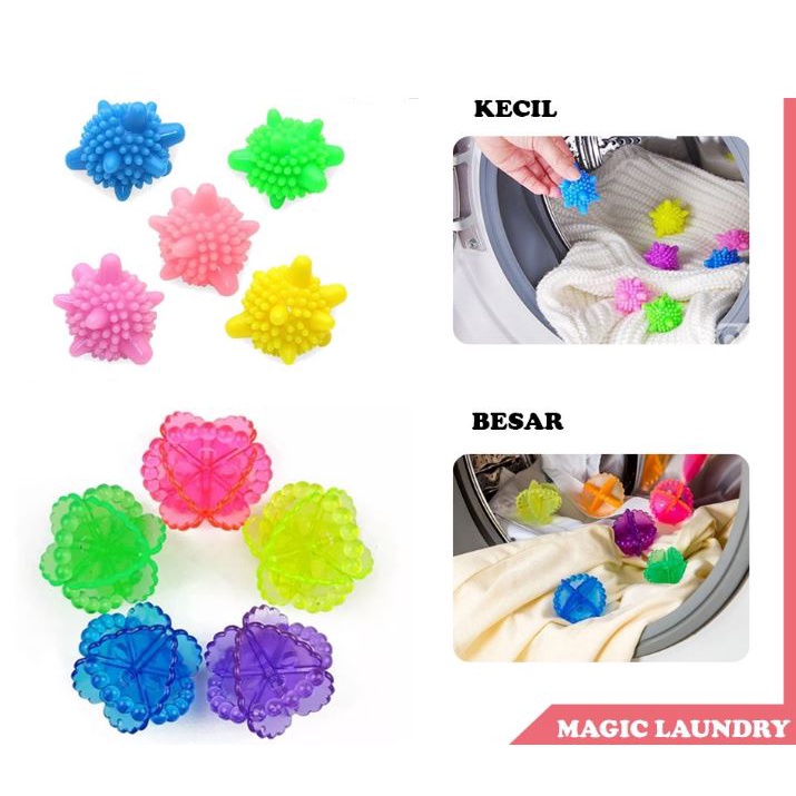 Magic Laundry Ball Silicone Anti Winding Clothes yWash Bola Laundry / Bola Karet Pembersih Cucian / Karet Pembersih Baju Mesin Cuci Pengering [MF]