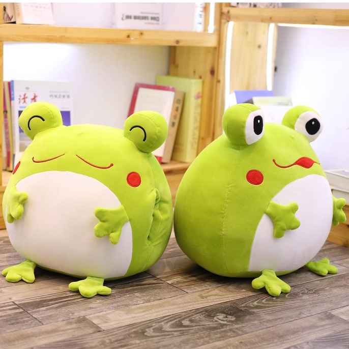 Bantal Boneka Lucu karakter Katak Kodok Frog Plush Bahan Halus Lembut Empuk