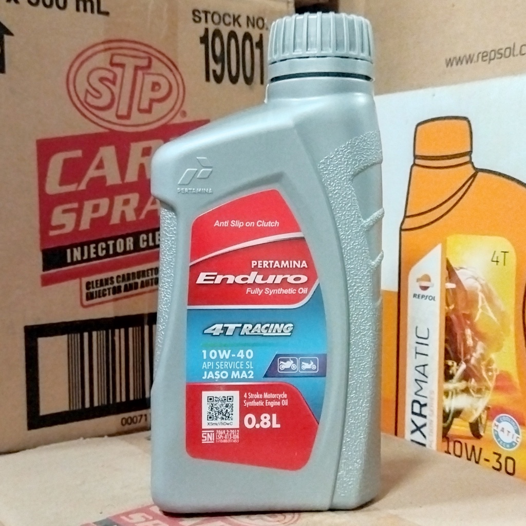 OLI MESIN MOTOR PERTAMINA ENDURO RACING 10W-40 800 ML