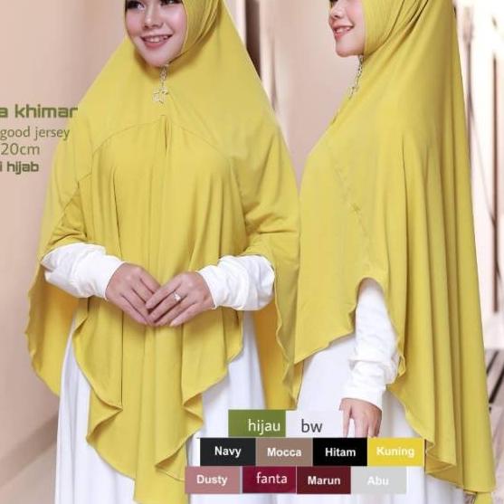 Hijab | Jilbab Syari Jersey Super Adem Tebal Pet Antem | KHIMAR ZAKIYA - mocca