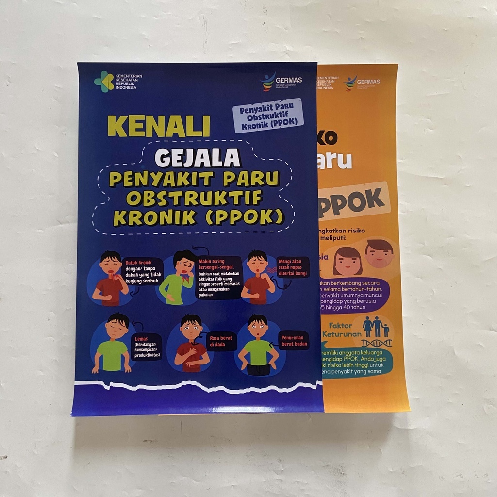 Poster Kesehatan, Poster PPOK, Poster Gejala PPOK, Poster Penyakit Paru Obstruksi Kronis