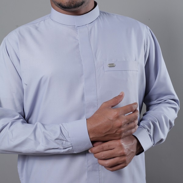 BAJU KOKO QH-1 QORI APPAREL KERAH GAMIS LENGAN PANJANG MANSET TERBARU MODERN