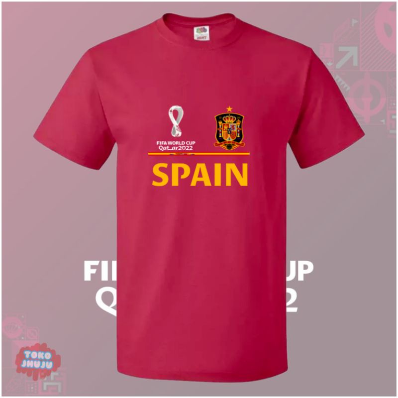 Baju Kaos Piala Dunia World Cup 2022 Team Spain