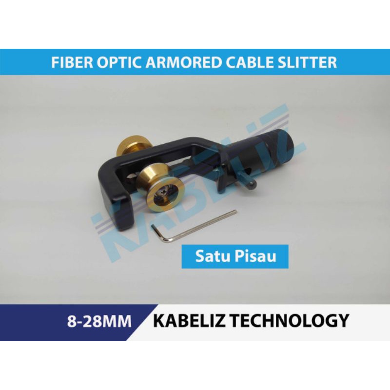 Pisau Pengupasan Lapis Baja Melintang 8-28MM Fiber Optik FTTH Armored Fiber Cable Slitter Satu Pisau