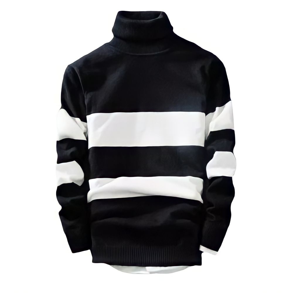 MyAgen - SWEATER RAJUT KERAH TINGGI GARIS GARIS 12 GET HALUS &amp; TEBAL Myagen