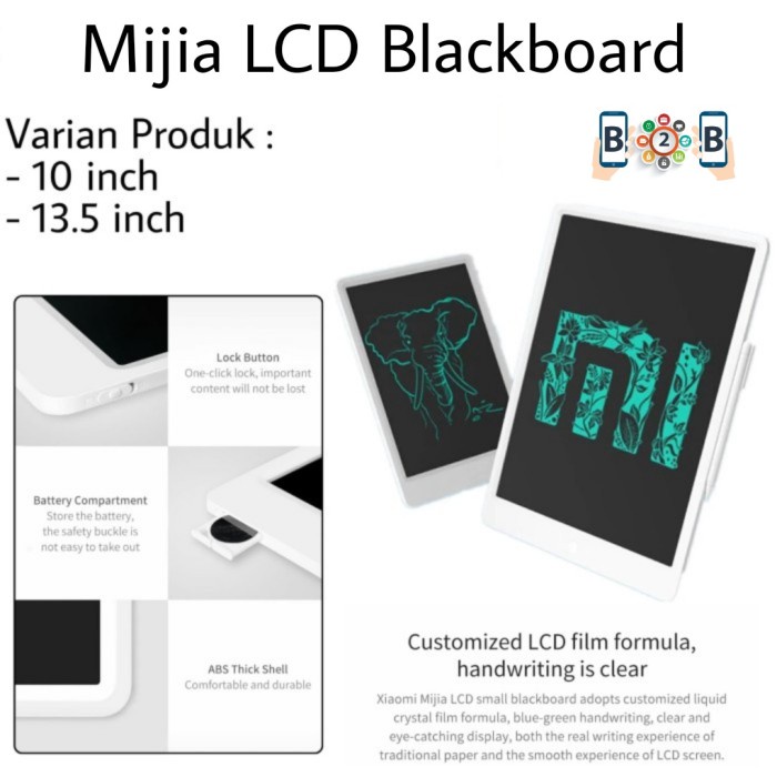 

Stas Mi Mijia Lcd Blackboard 10 & 13.5 Inch Chalkboard Writing Drawing