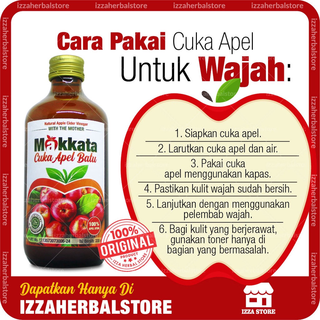 CUKA APEL BATU ASLI MAKKATA Organik - Organic Apple Vinegar Original Manfaat Cuka Apel