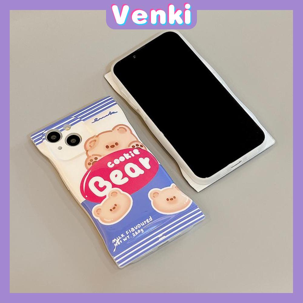 Case iPhone 14 Pro Max Soft TPU Clear Case Snack Case Bear Cookies Camera Protection Airbag Shockproof For iPhone 14 13 12 11 Plus Pro Max 7 Plus X XR