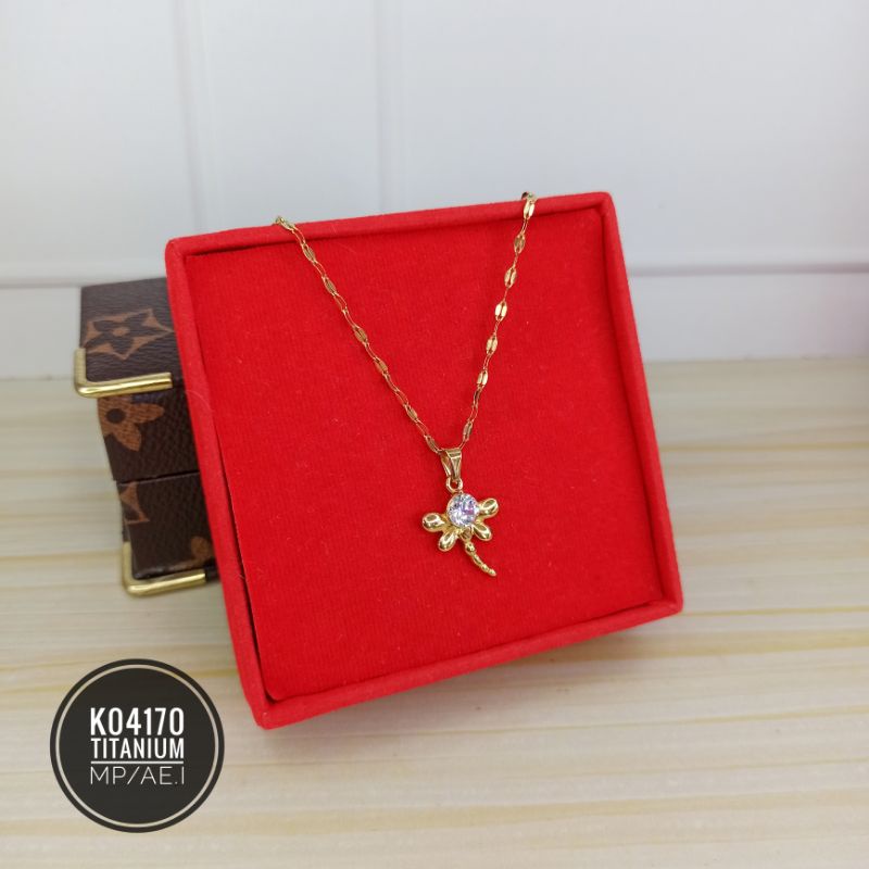 Kalung Titanium Capung Zircon K04170