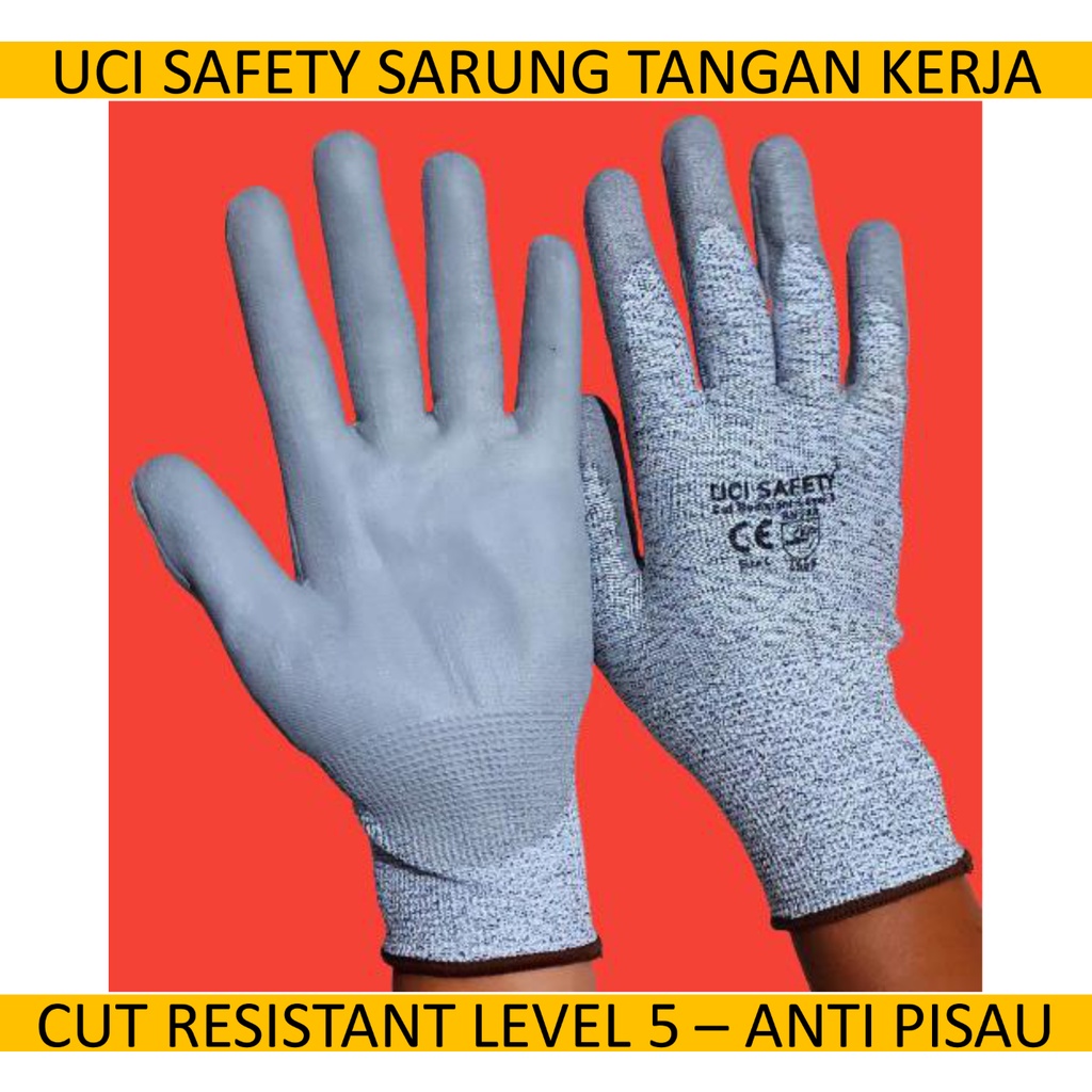 Jual Uci Safety Hand Gloves Anti Licin Anti Slip Anti Iris Coating ...