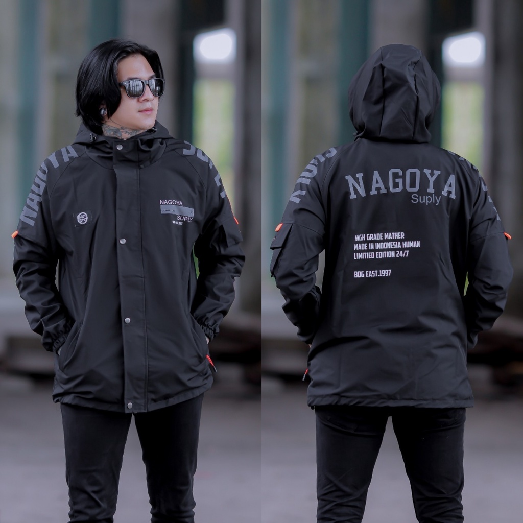 Jacket Windbreaker Nagoya- Outerwear Original Distro- Jaket Parasut Anti air