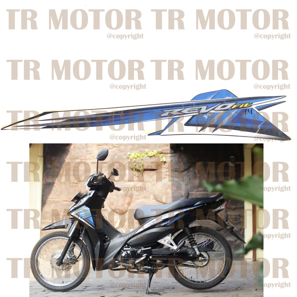 Stiker Motor Revo Fit Injeksi 2014Sticker Striping Lis Full Set Motor
