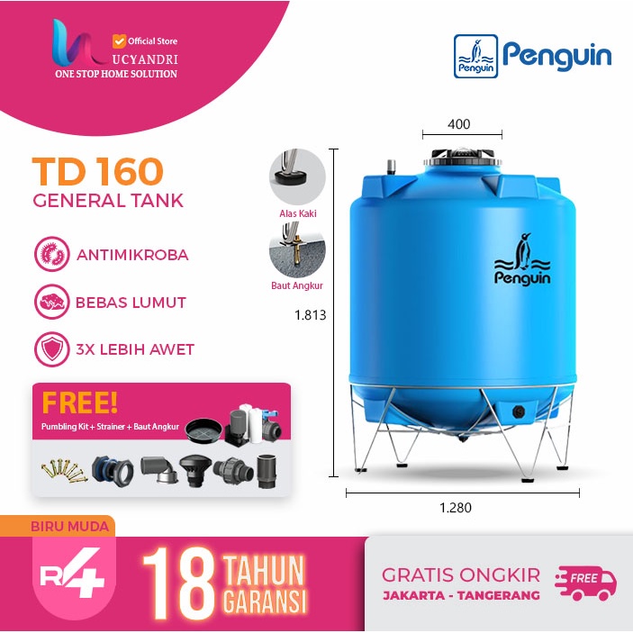 Tangki Air Penguin TD 160/ Tandon Air / Toren Air