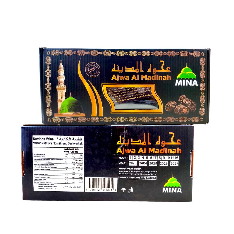 Kurma Nabi//Ajwa Madinah Kemasan Dus Premium 500gr