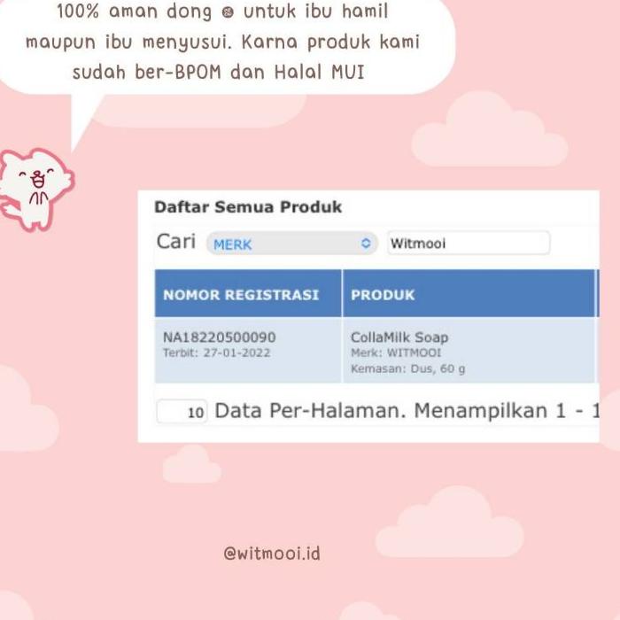 ➜ COLLA MILK SOAP by Witmooi.id - Bpom / Sabun Gluta mawar ょ