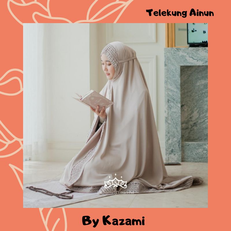 Telekung Ainun by Kazami / Mukena Kazami / Mukena Sutera / Mukena