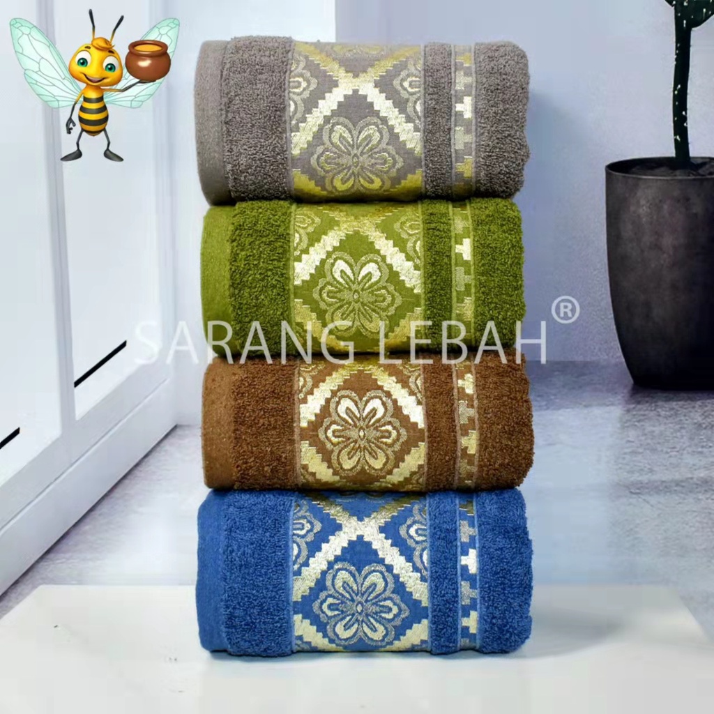 ATB Handuk Mandi Dewasa Uk 70x140 Sarang Lebah Bahan Katun Termurah